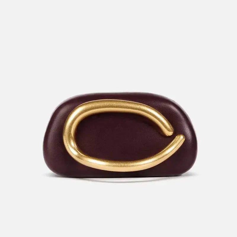 Gold Clasped Box Bag - Vox Megastore