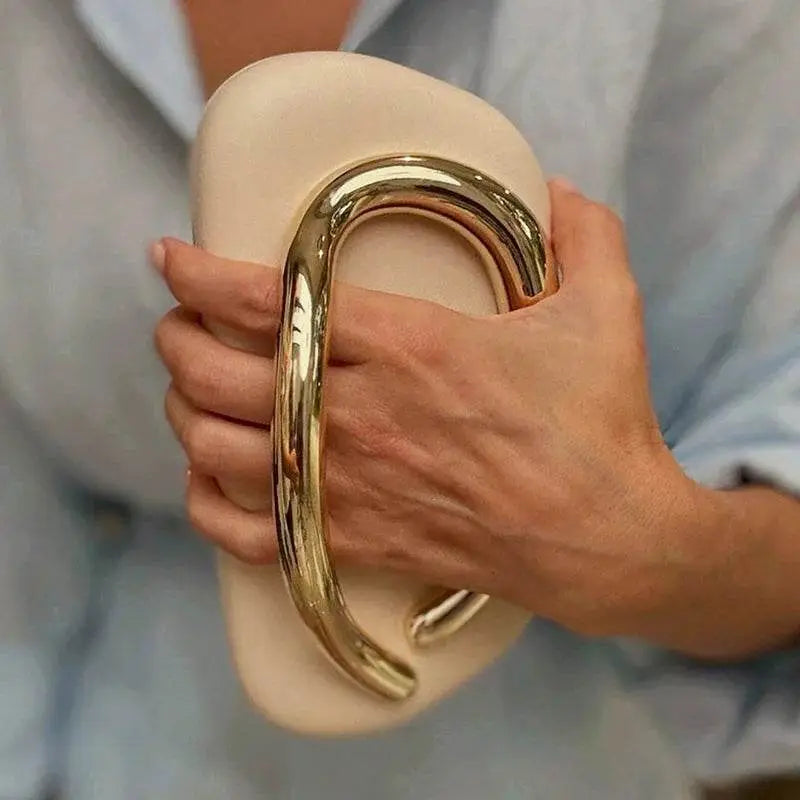 Gold Clasped Box Bag - Vox Megastore