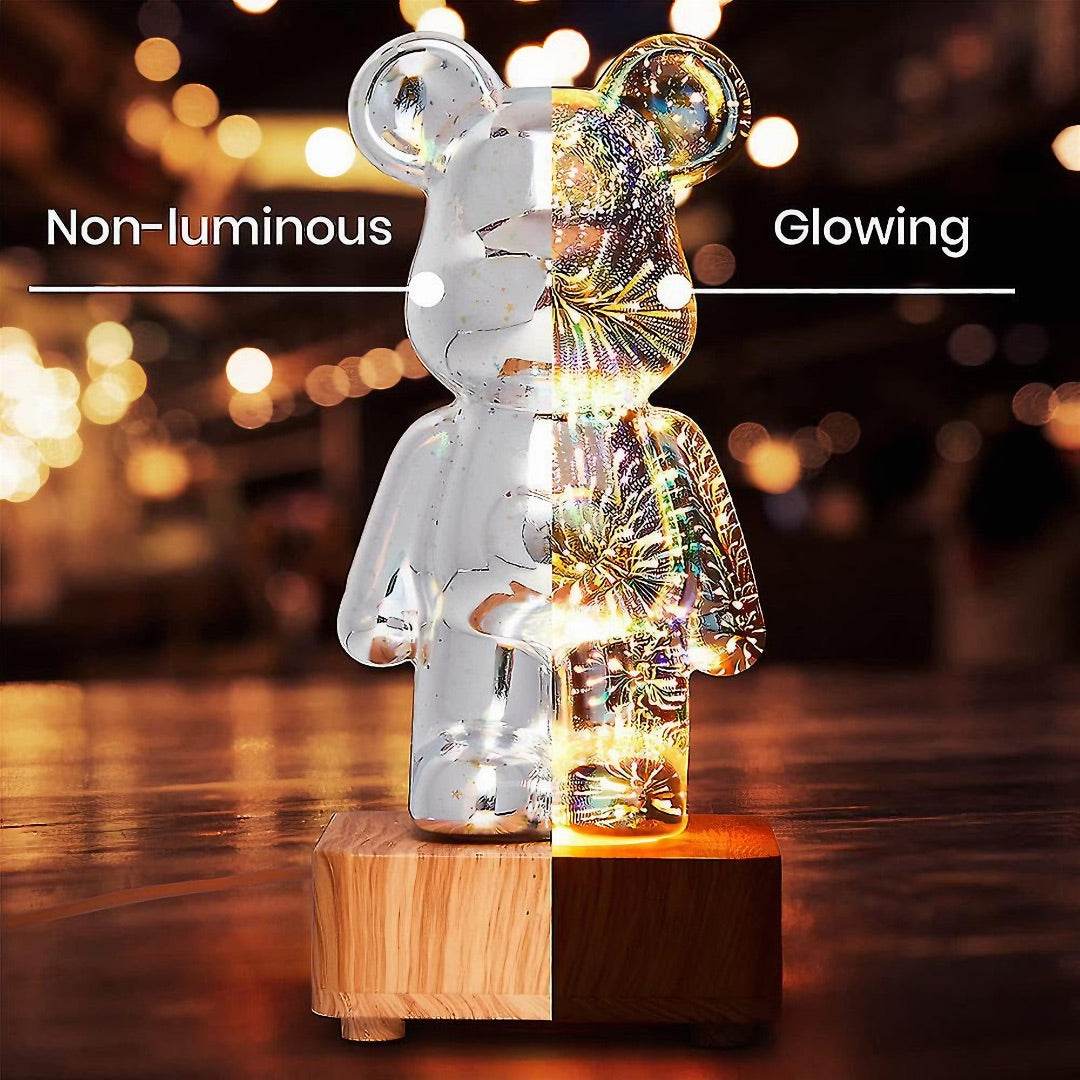 LED 3D Bear Firework Night Light Vox Megastore