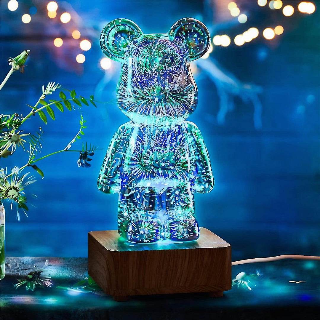 LED 3D Bear Firework Night Light Vox Megastore