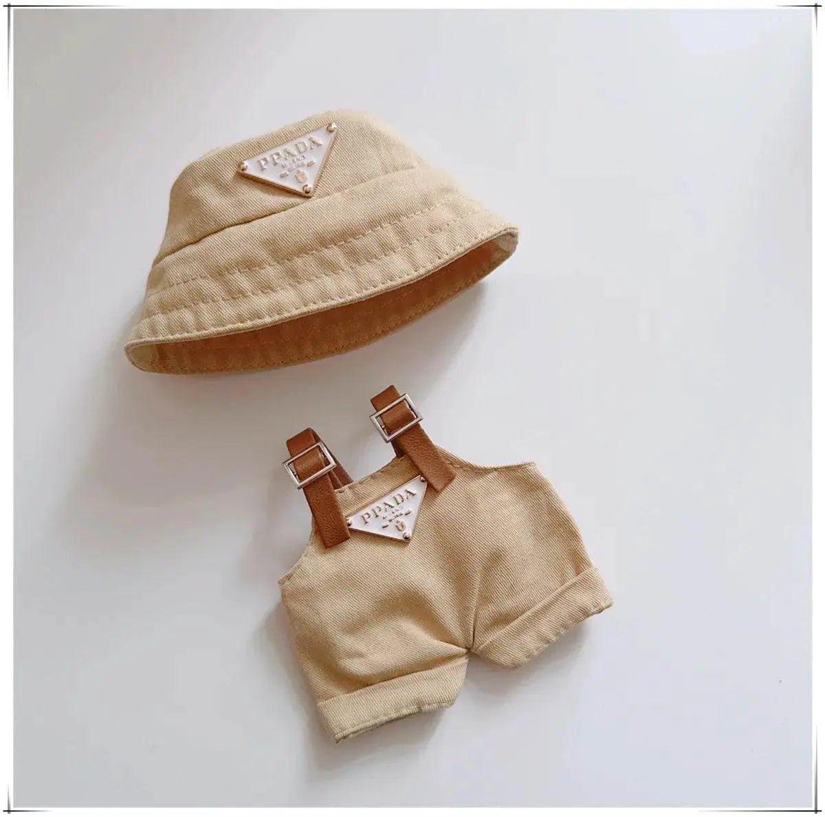 PRDA Labubu Doll Outfit – Cute Bucket Hat & Onesie Clothes Set - Vox Megastore