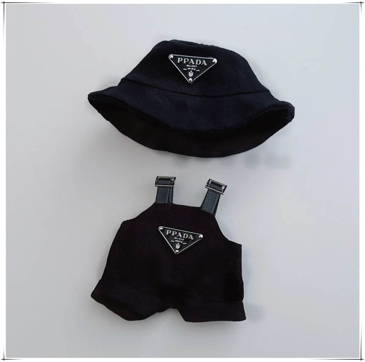 PRDA Labubu Doll Outfit – Cute Bucket Hat & Onesie Clothes Set - Vox Megastore