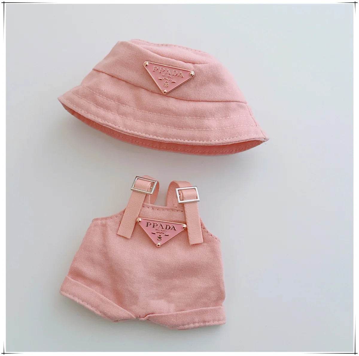 PRDA Labubu Doll Outfit – Cute Bucket Hat & Onesie Clothes Set - Vox Megastore