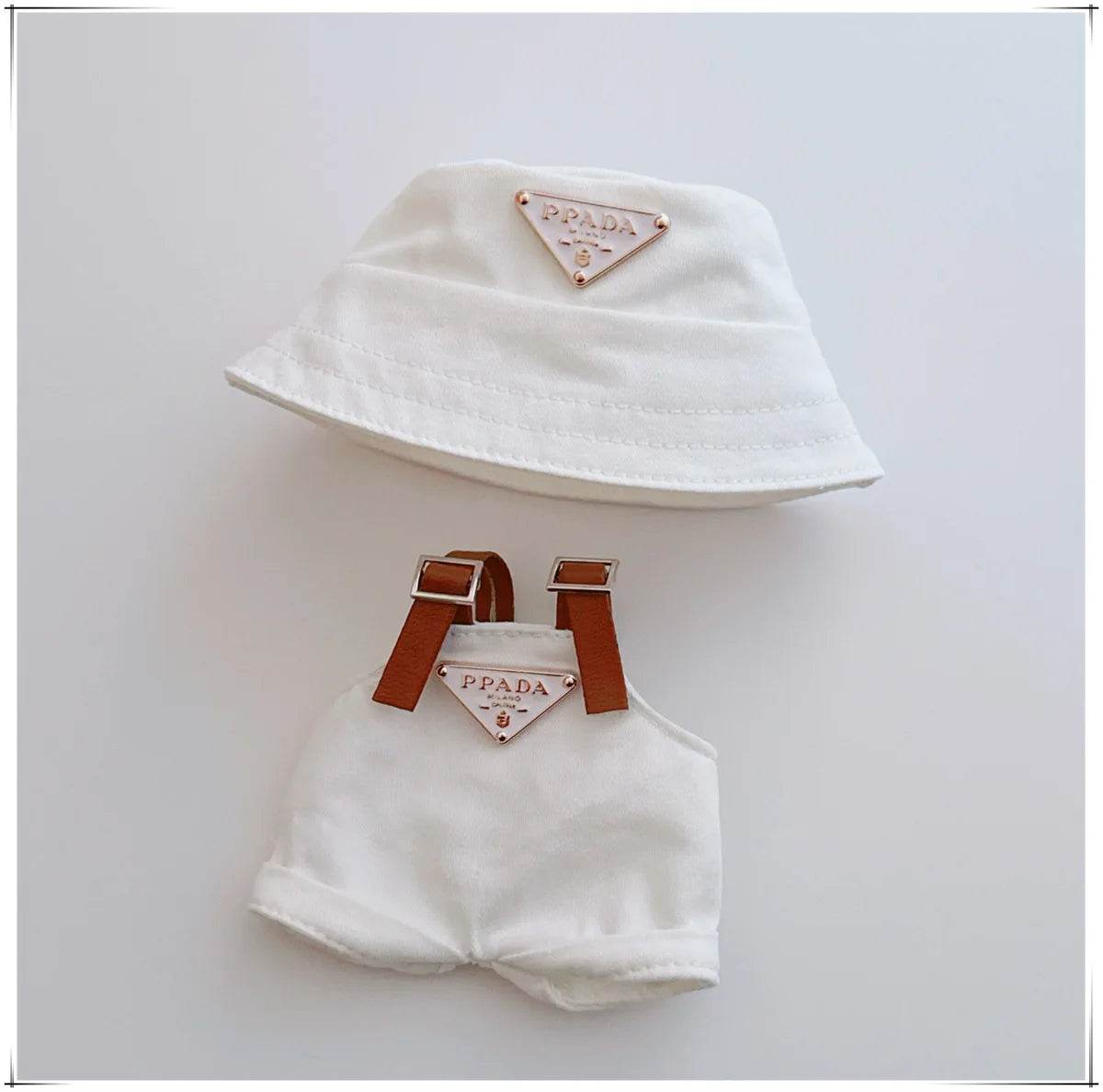 PRDA Labubu Doll Outfit – Cute Bucket Hat & Onesie Clothes Set - Vox Megastore
