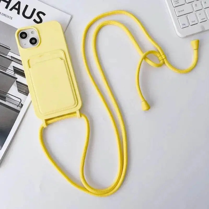 Pastel Lanyard iPhone Case With Card Holder Vox Megastore