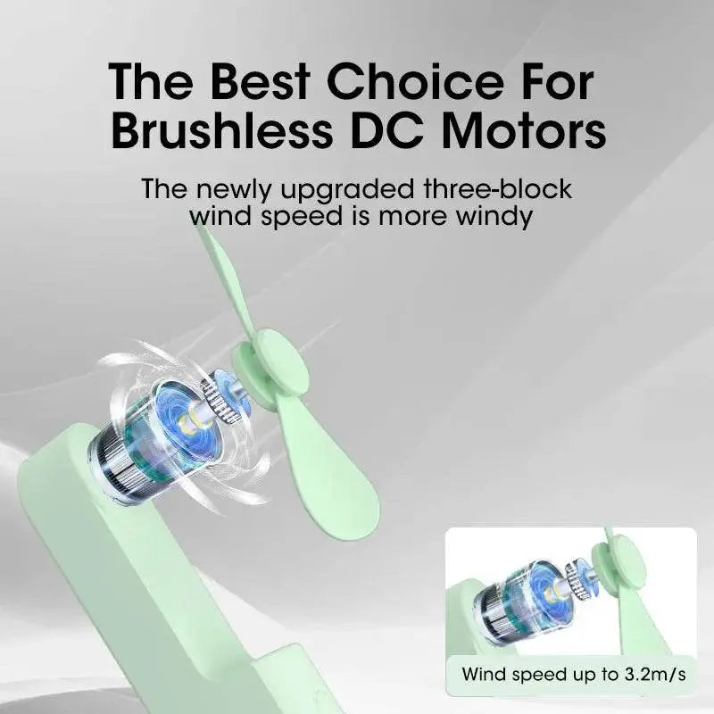 Portable Mini Handheld Fan: Rechargeable Pocket Fan with Built-In Power Bank - Vox Megastore