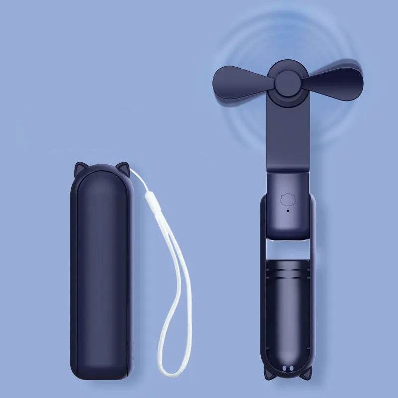 Portable Mini Handheld Fan: Rechargeable Pocket Fan with Built-In Power Bank - Vox Megastore