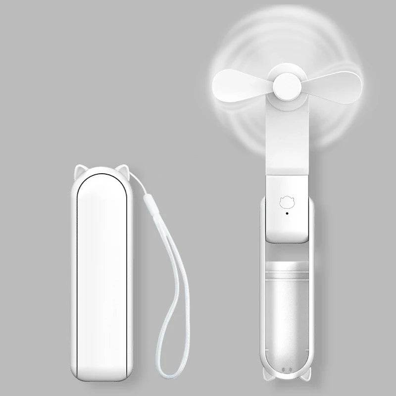 Portable Mini Handheld Fan: Rechargeable Pocket Fan with Built-In Power Bank - Vox Megastore