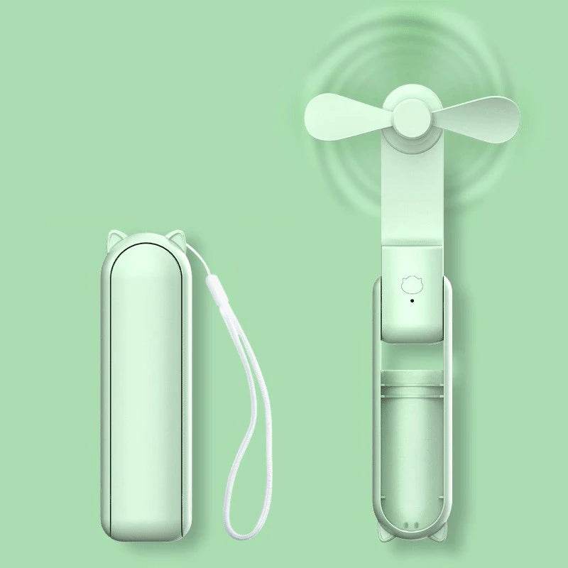Portable Mini Handheld Fan: Rechargeable Pocket Fan with Built-In Power Bank - Vox Megastore