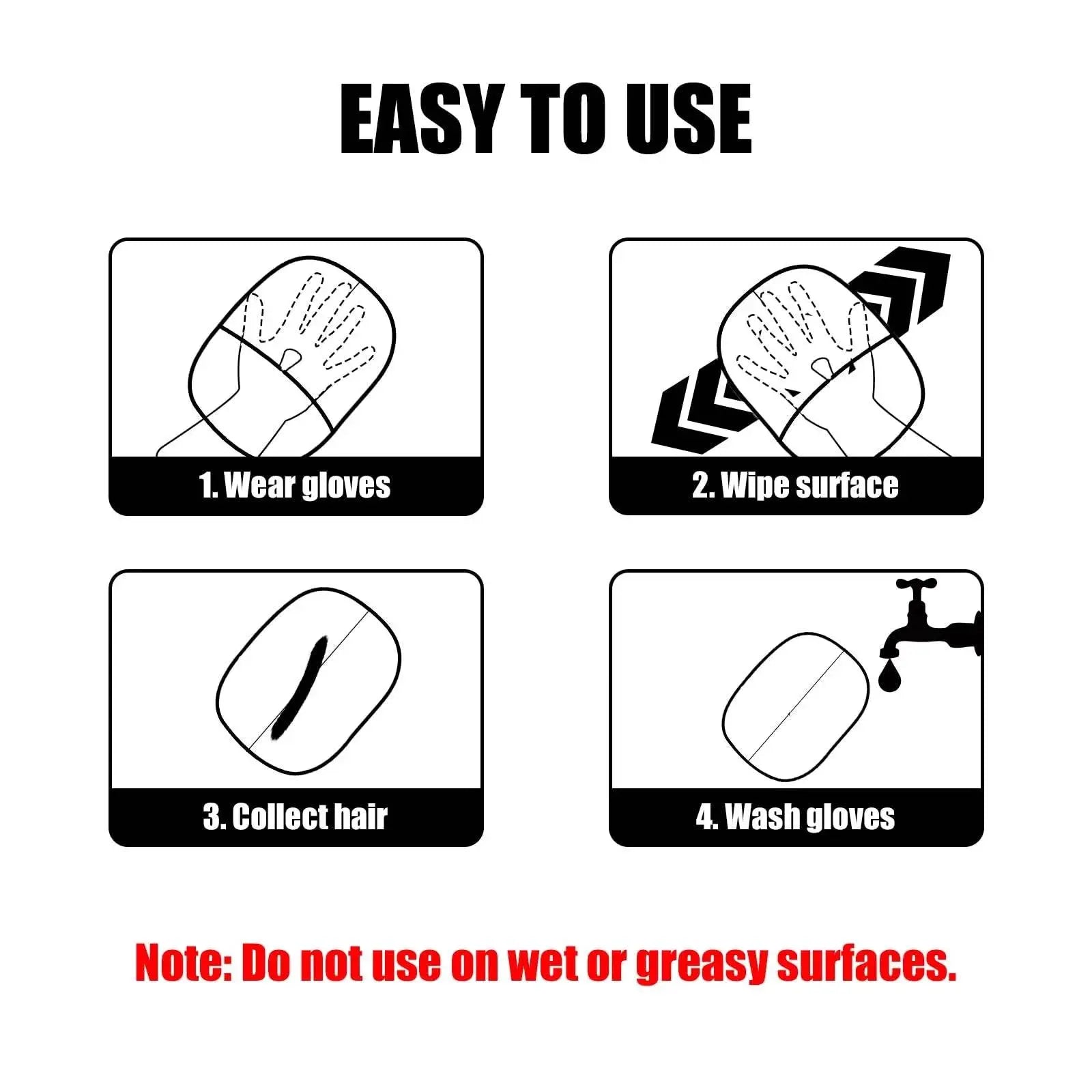 Reusable Pet Hair Removal Gloves – Grooming & Static Fur Remover - Vox Megastore