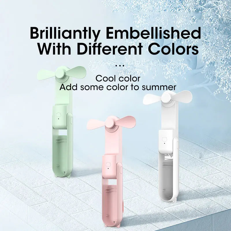Portable Mini Handheld Fan: Rechargeable Pocket Fan with Built-In Power Bank