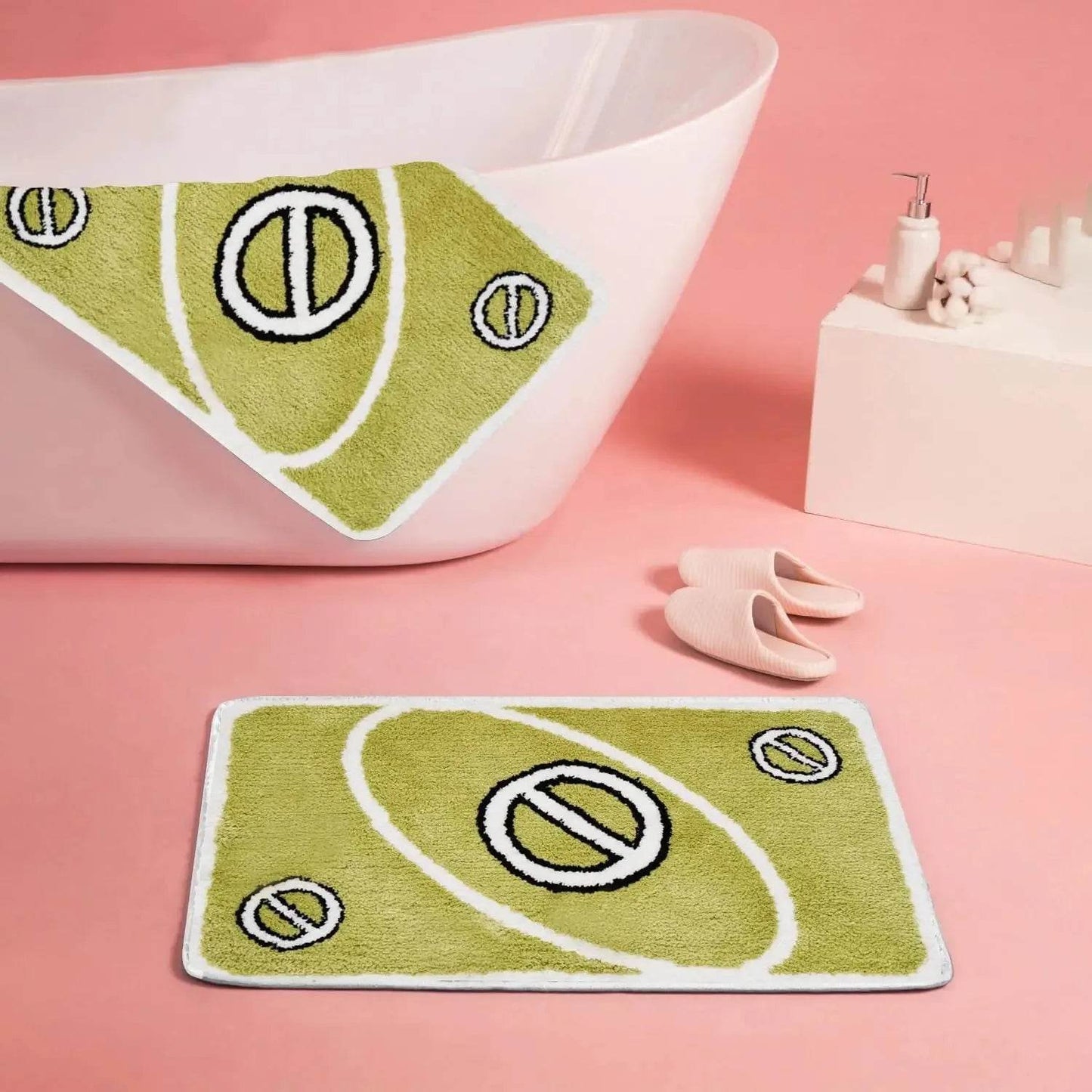 UNOH Card Design Faux Wool Rug - Ultra-Thin, Waterproof, Non-Slip Carpet - Vox Megastore