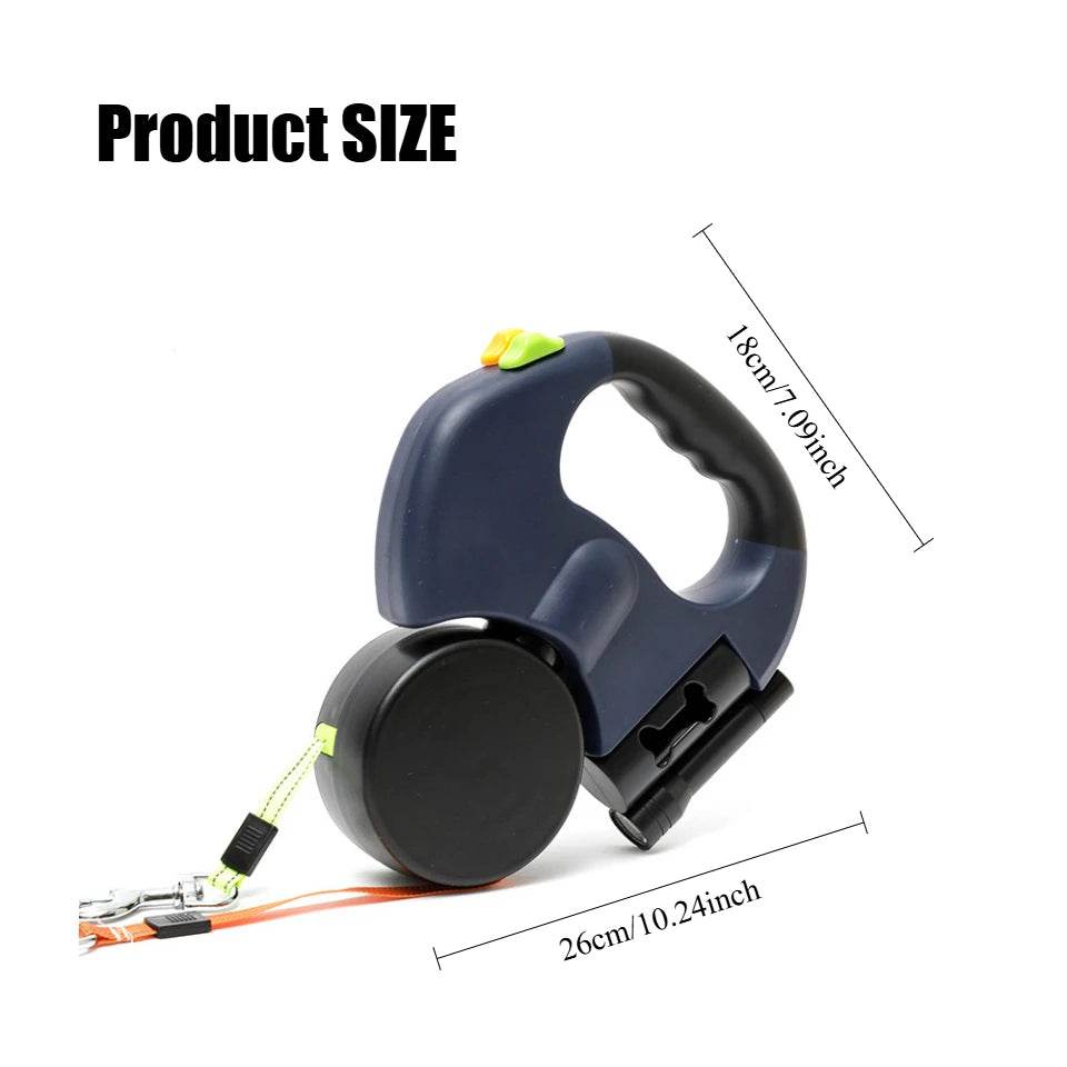 2-in-1 Retractable Anti-Tangle Dog Harness for Two – Reflective Leash with Flashlight - Vox Megastore  