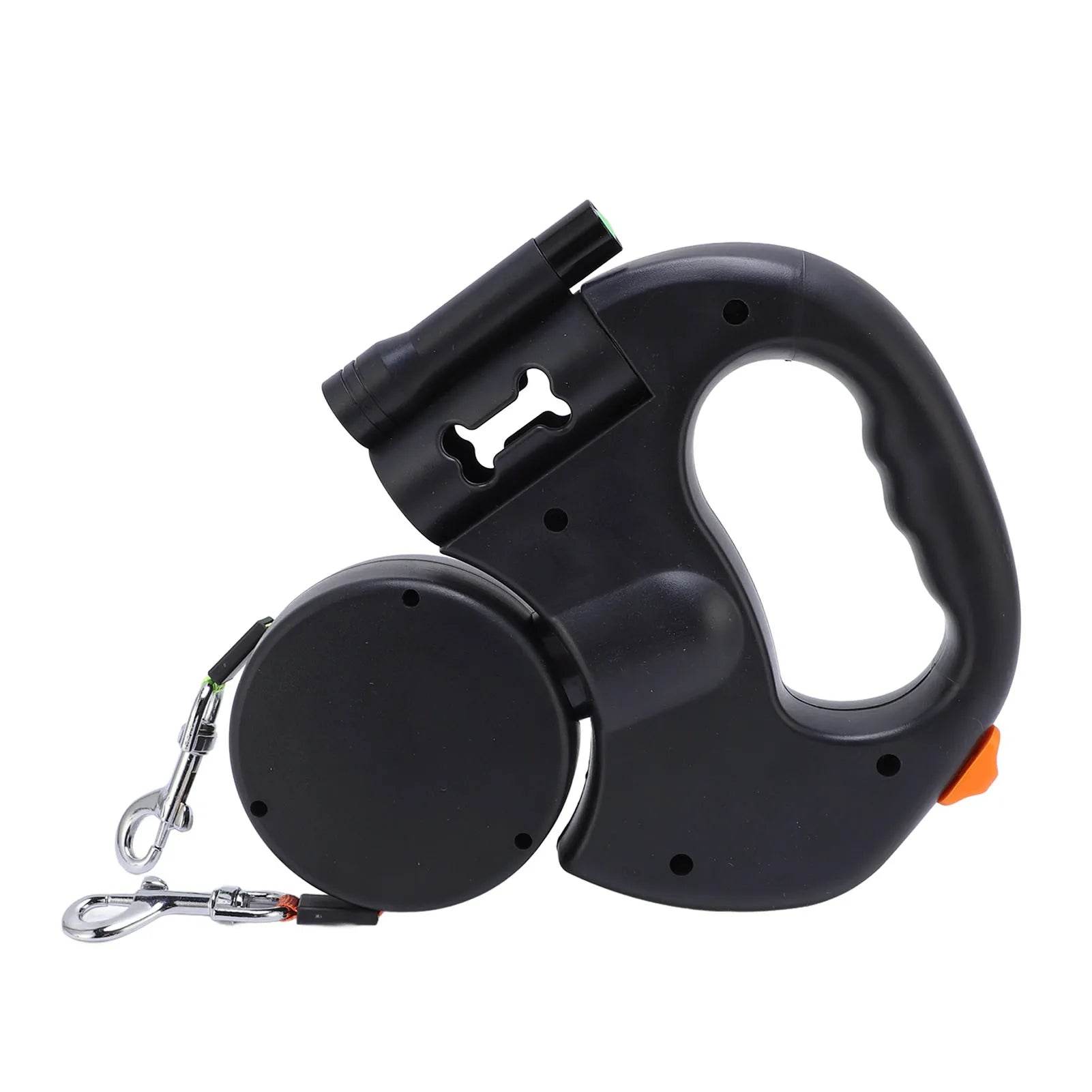 2 dog retractable leash 2-in-1 Retractable Dog Harness for Two Dogs – Reflective Dog Leash  Accessories with Built-in Flashlight & Anti-Tangle Clip