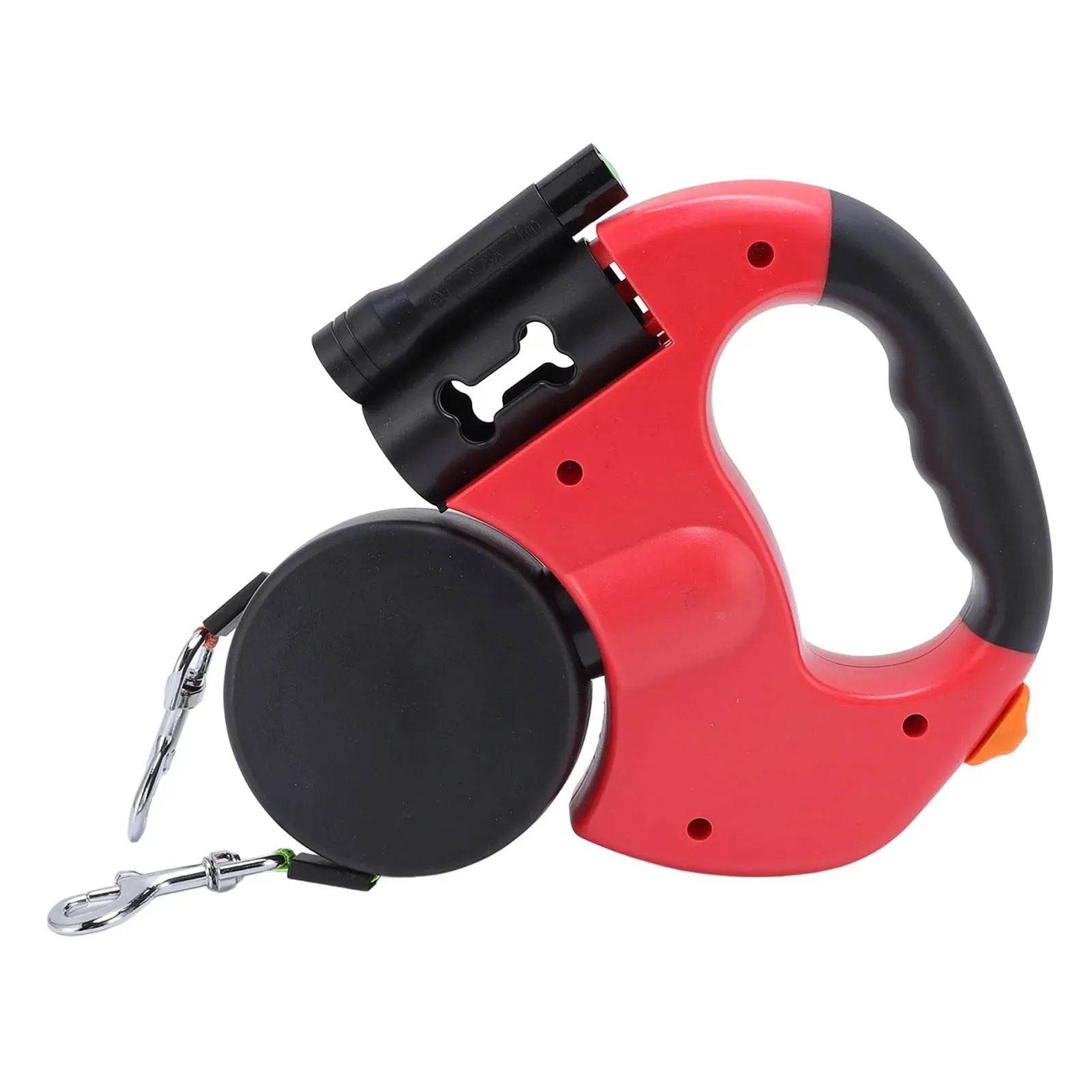 2-in-1 Retractable Anti-Tangle Dog Harness for Two – Reflective Leash with Flashlight - Vox Megastore  