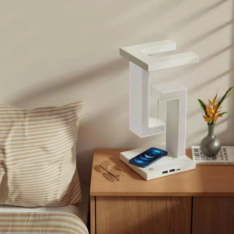 Anti-Gravity Levitating Lamp with Wireless Charger Vox Megastore