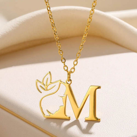 Beauty Flower Initial Necklace Vox Megastore