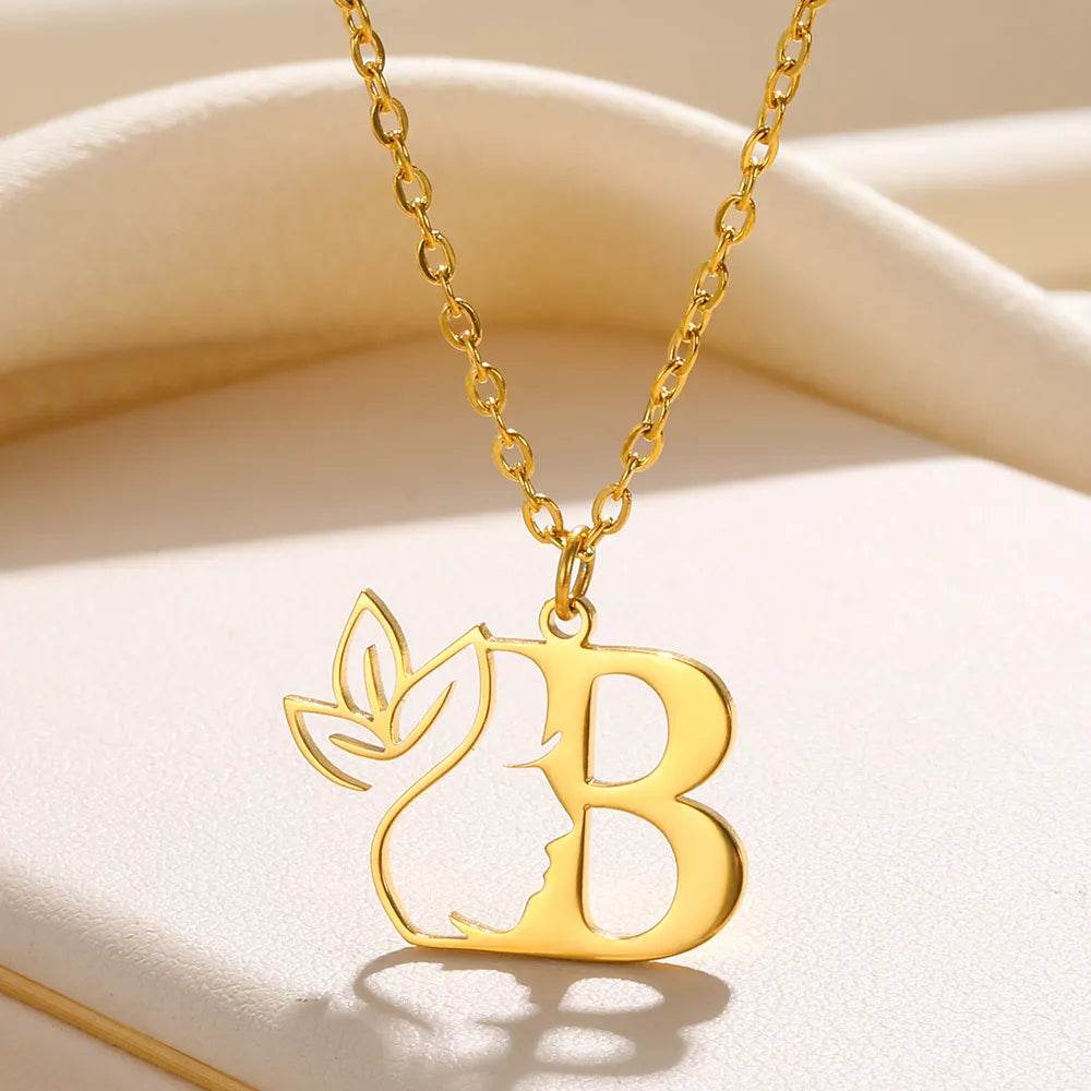 Beauty Flower Initial Necklace Vox Megastore