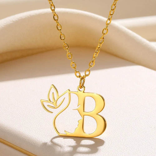 Beauty Flower Initial Necklace Vox Megastore