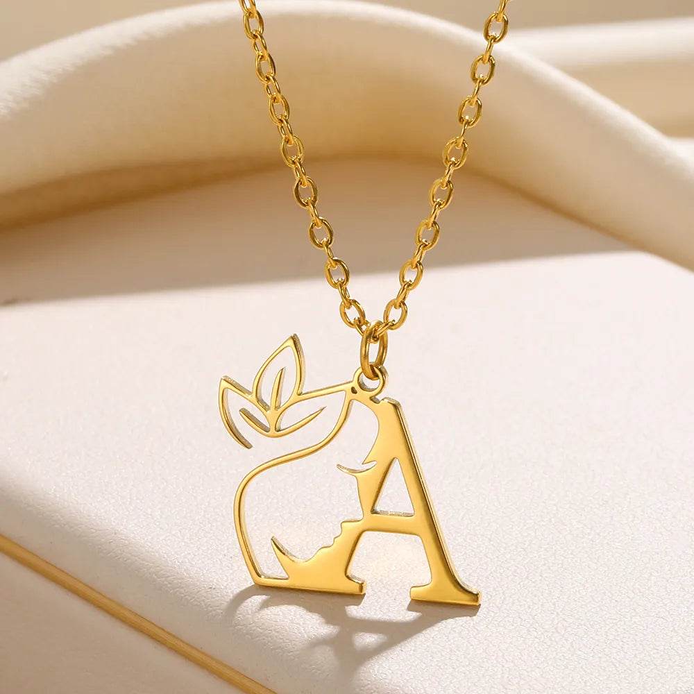 Beauty Flower Initial Necklace Vox Megastore