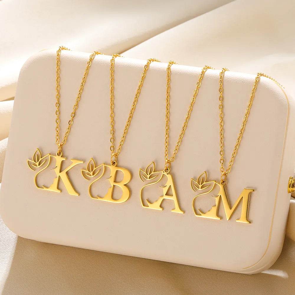 Beauty Flower Initial Necklace Vox Megastore