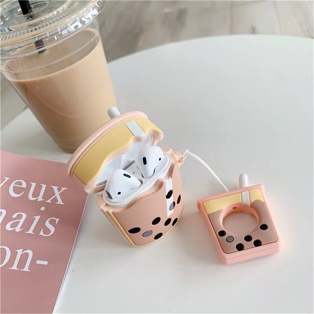 Bubble Tea AirPods Case with AirTag Holder - Vox Megastore