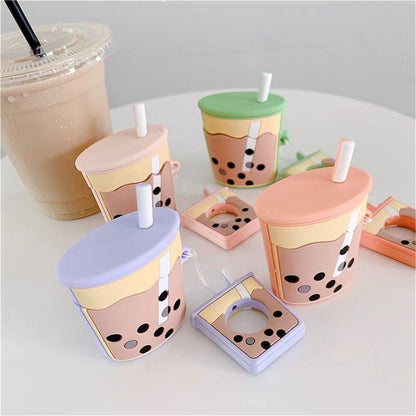 Bubble Tea AirPods Case with AirTag Holder - Vox Megastore