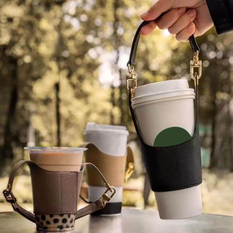 Coffee Cup Leather Holder / Sleeve Bag Vox Megastore