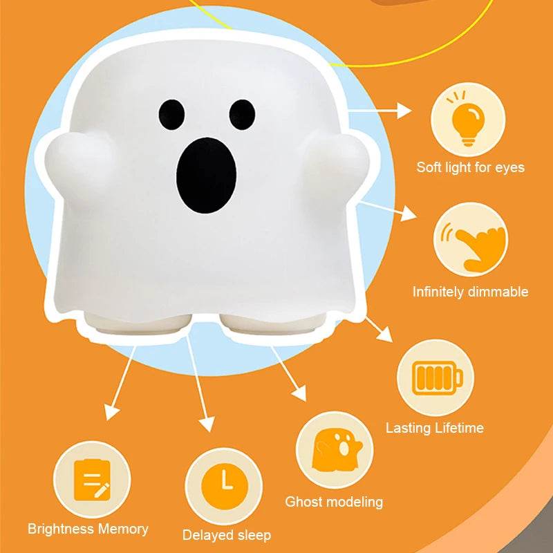 Cute Ghost Silicone Lamp Vox Megastore