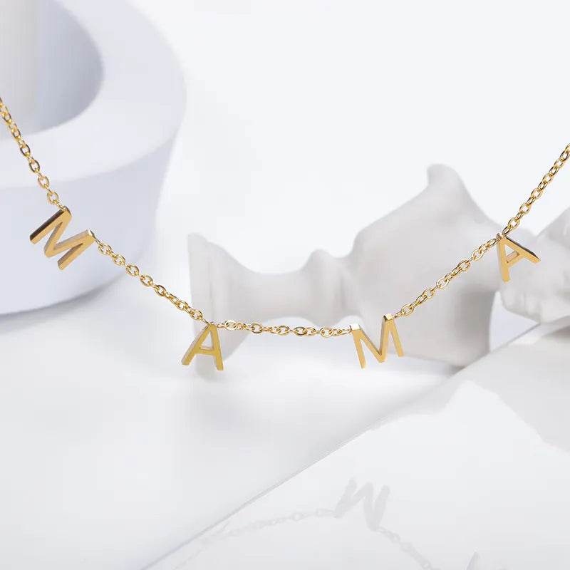 Dainty Mama Letter Pendant Necklace Vox Megastore