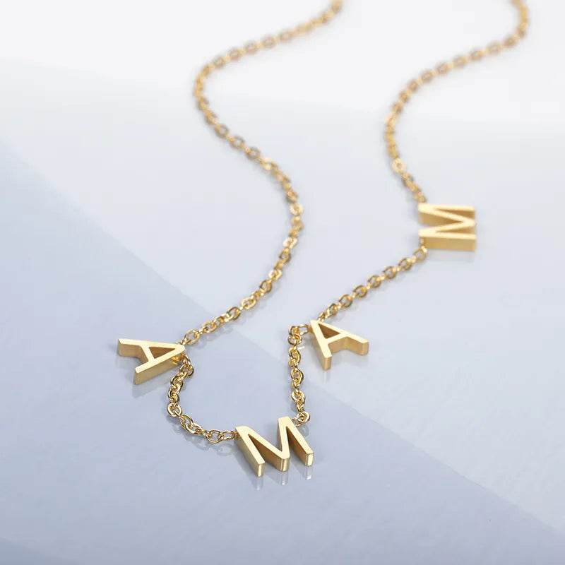 Dainty Mama Letter Pendant Necklace Vox Megastore