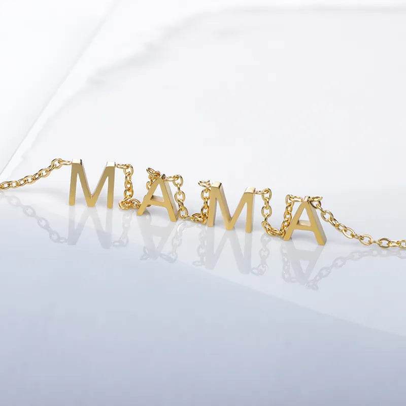 Dainty Mama Letter Pendant Necklace Vox Megastore