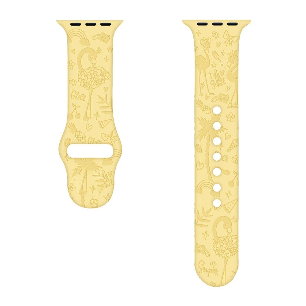 Engraved Silicone Loop for Apple Watch - Vox Megastore