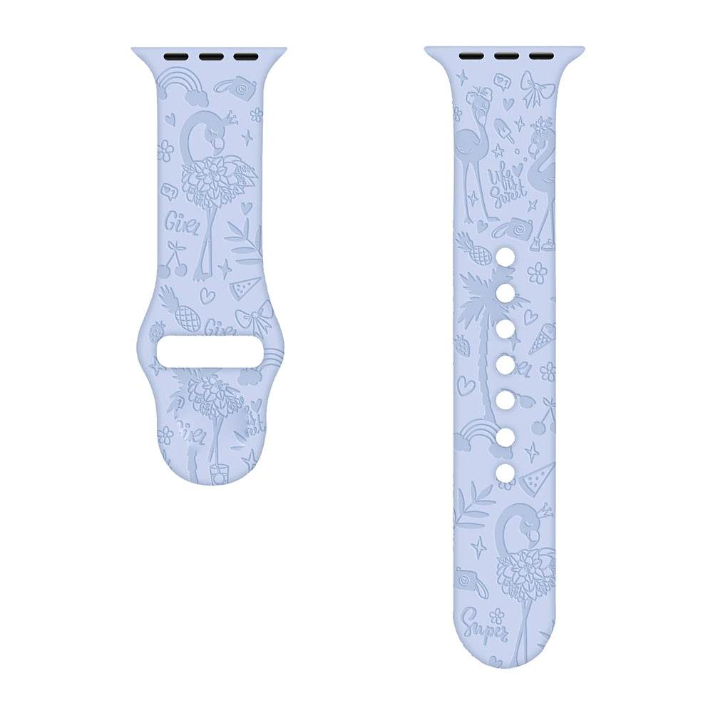 Engraved Silicone Loop for Apple Watch - Vox Megastore