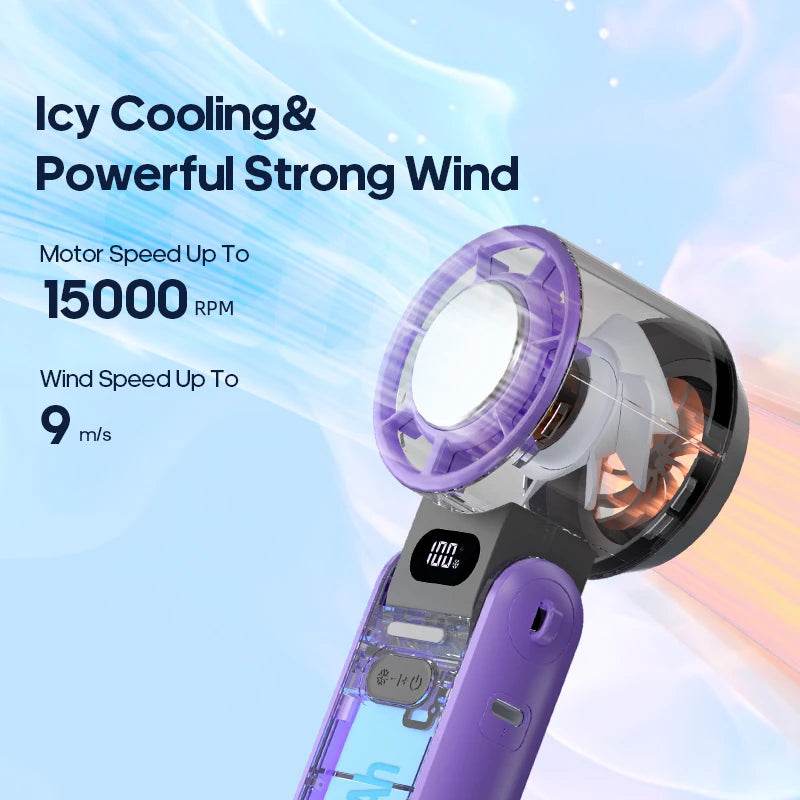 Foldable & Portable Mini Rechargeable Cooling Handheld Fan - Vox Megastore  
