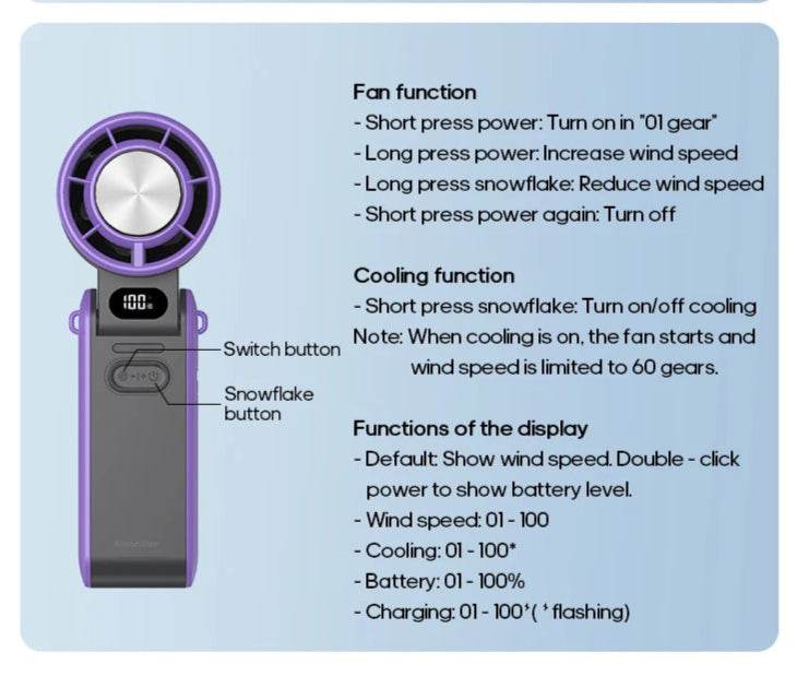 Foldable & Portable Mini Rechargeable Cooling Handheld Fan - Vox Megastore  