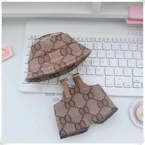 GUCI Labubu Doll Outfit – Cute Bucket Hat & Onesie Clothes Set - Vox Megastore  