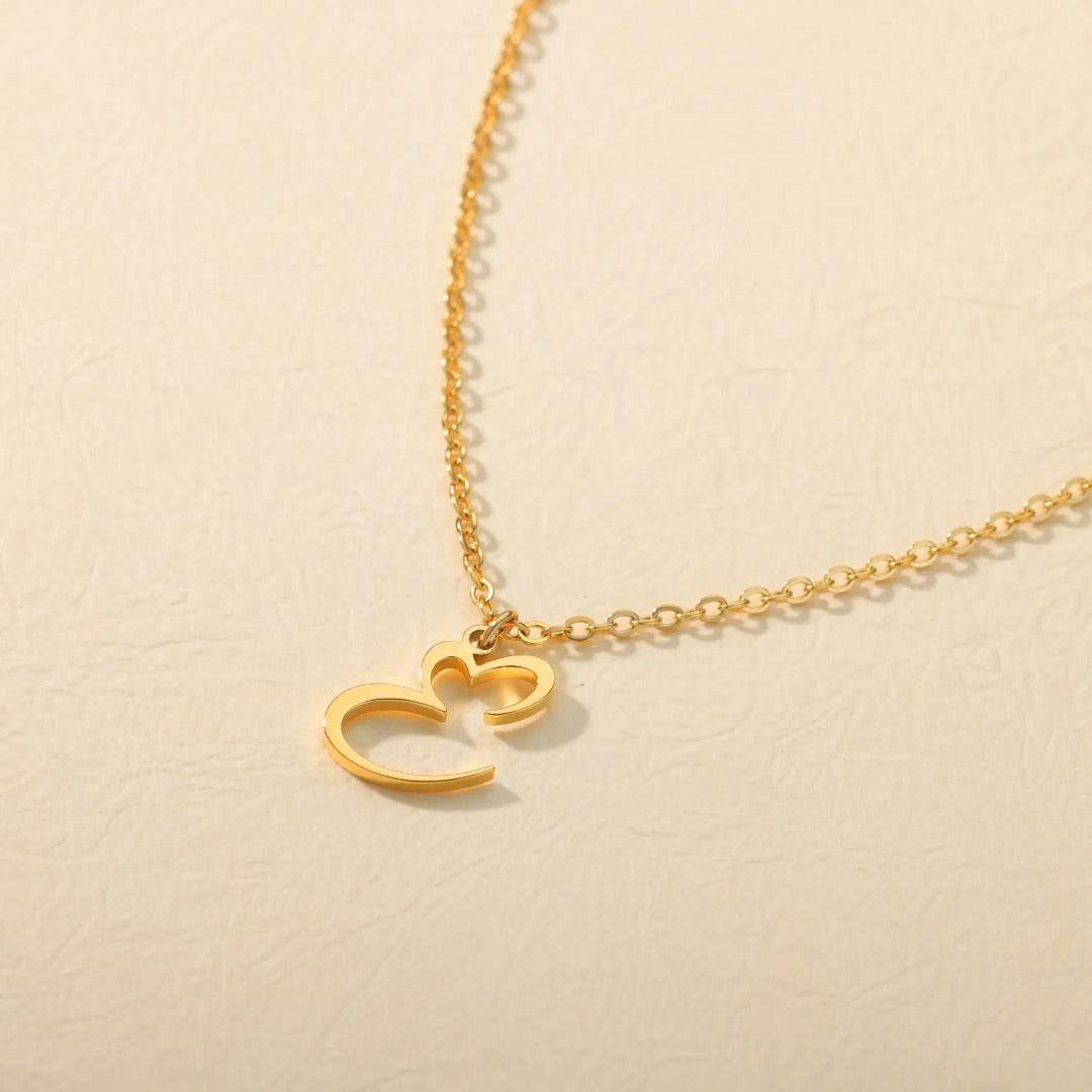 Heart Initial Letter Necklace Vox Megastore