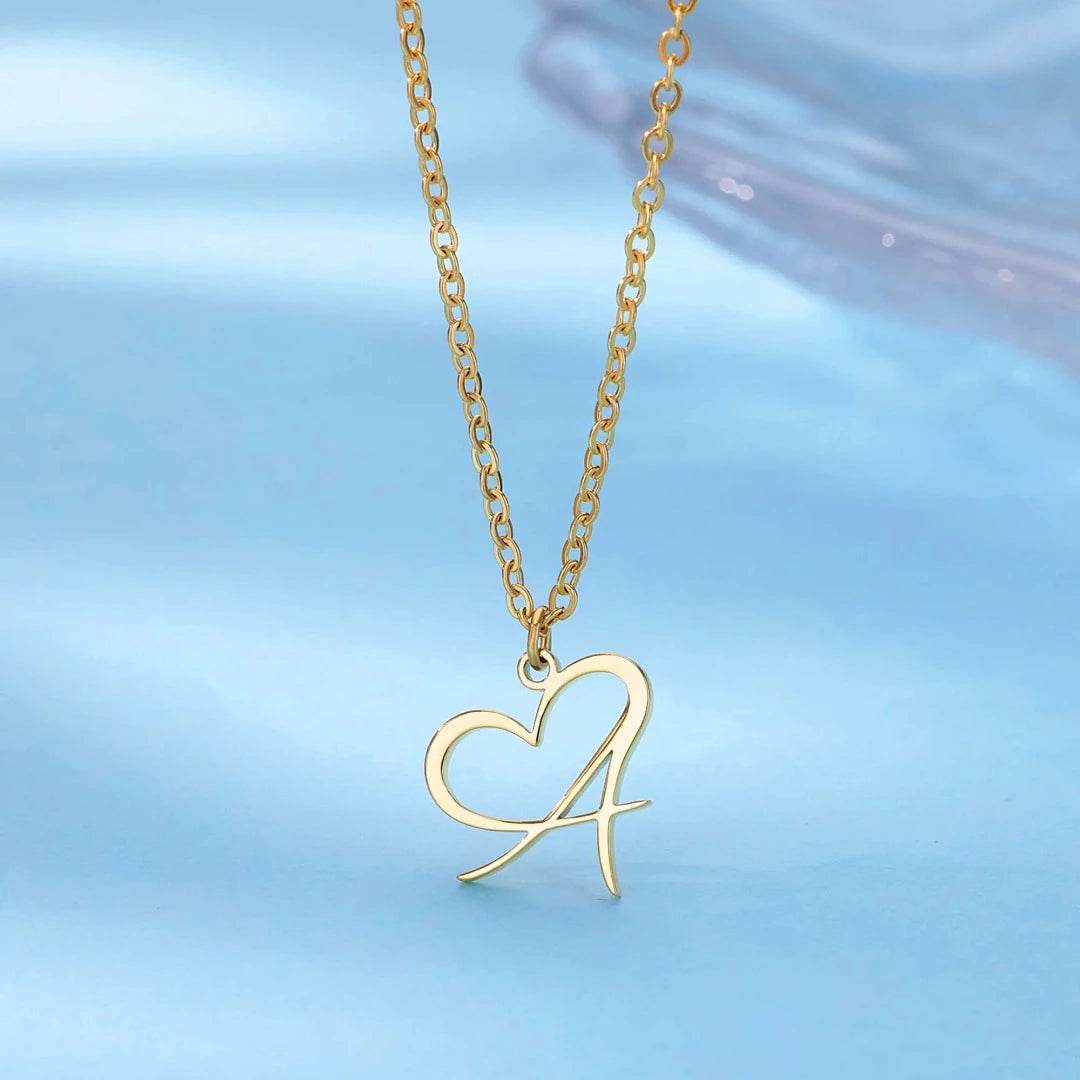 Heart Initial Letter Necklace Vox Megastore