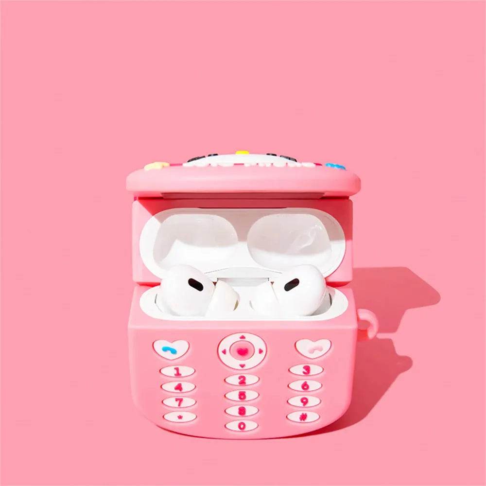 Kitty Flip Phone AirPods Case With Mirror - Vox Megastore  