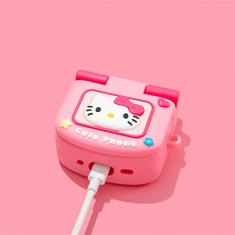 Kitty Flip Phone AirPods Case With Mirror - Vox Megastore  