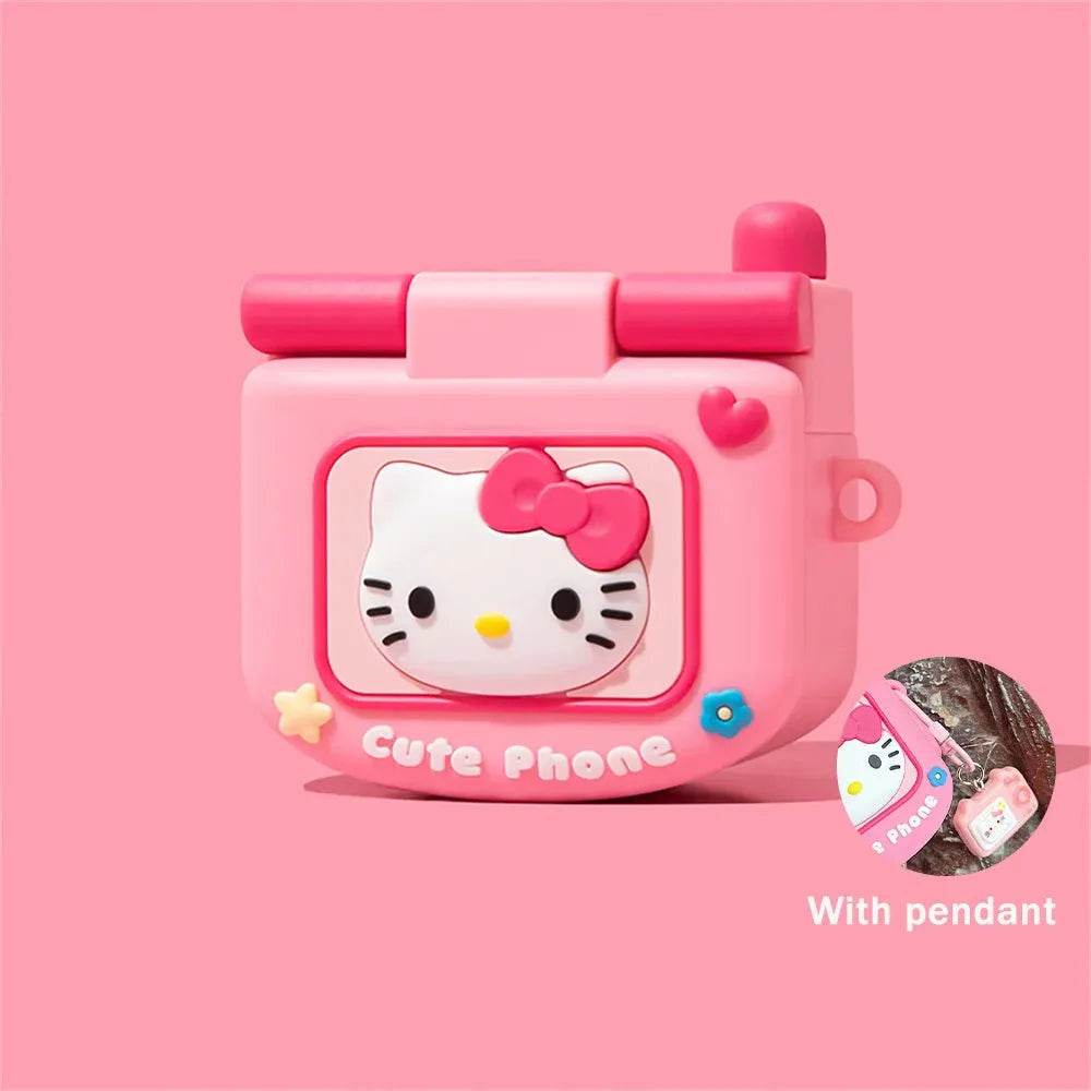 Kitty Flip Phone AirPods Case With Mirror - Vox Megastore  
