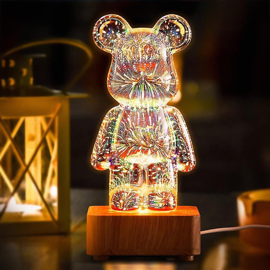 LED 3D Bear Firework Night Light Vox Megastore