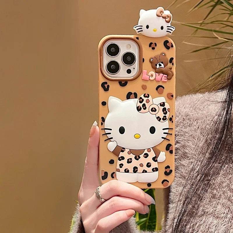 Leopard Pattern Kitty iPhone Case Vox Megastore