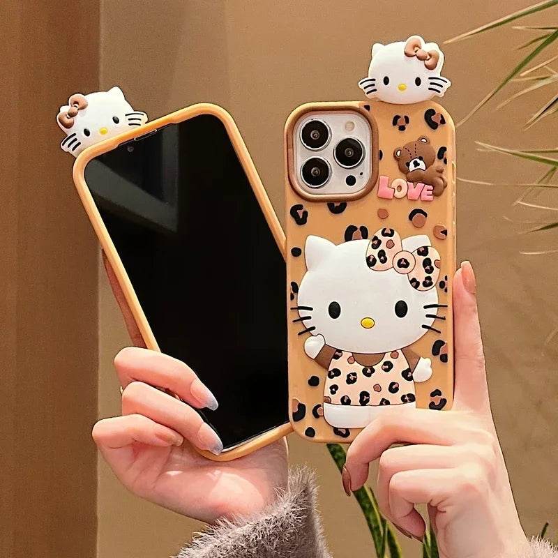 Leopard Pattern Kitty iPhone Case Vox Megastore