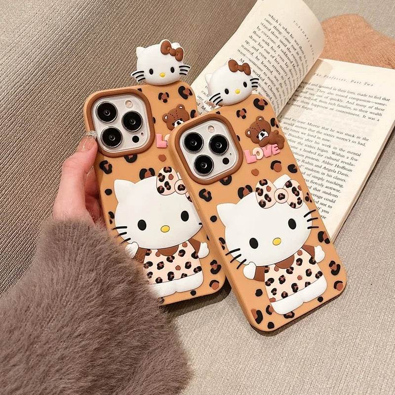 Leopard Pattern Kitty iPhone Case Vox Megastore
