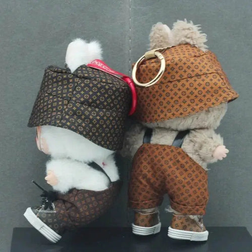 Luxury LV Labubu Doll Outfit – Monogram Onesie & Bucket Hat Set - Vox Megastore  