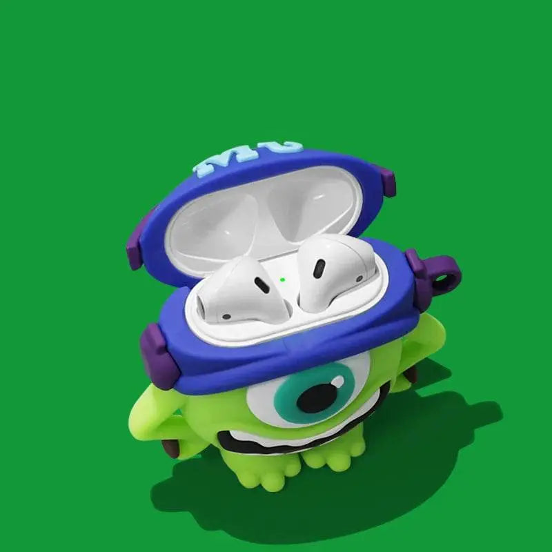 airpods case monsters inc Mike Wazowski Monsters Inc. AirPods Case | 3D Silicone Cover