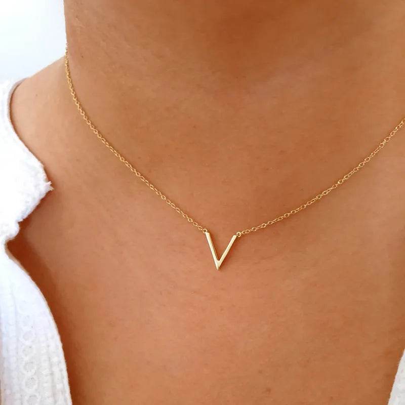 Minimal Chevron V Necklace Vox Megastore