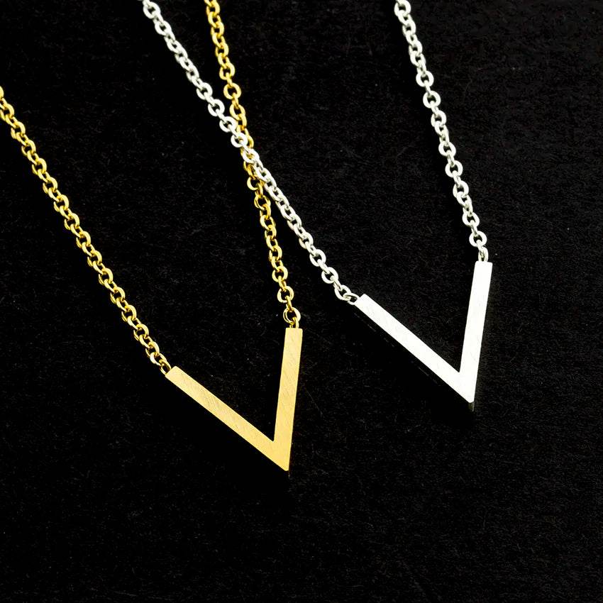 Minimal Chevron V Necklace Vox Megastore